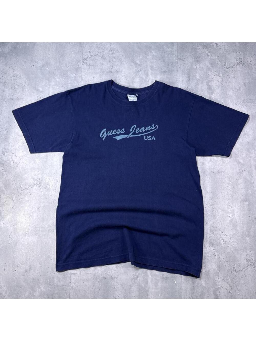Y2K Guess U.S.A. Vintage 90s Blue Navy T shirt